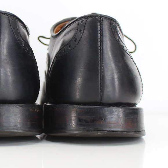 Allen Edmonds McClain Black Leather Wingtip Oxford Brogue Goodyear USA Mens 8.5 - Picture 15 of 16
